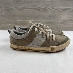 Merrell Women’s Canvas Sneakers Size 7 Putty Gray Lace Up Casual Comfort Shoes